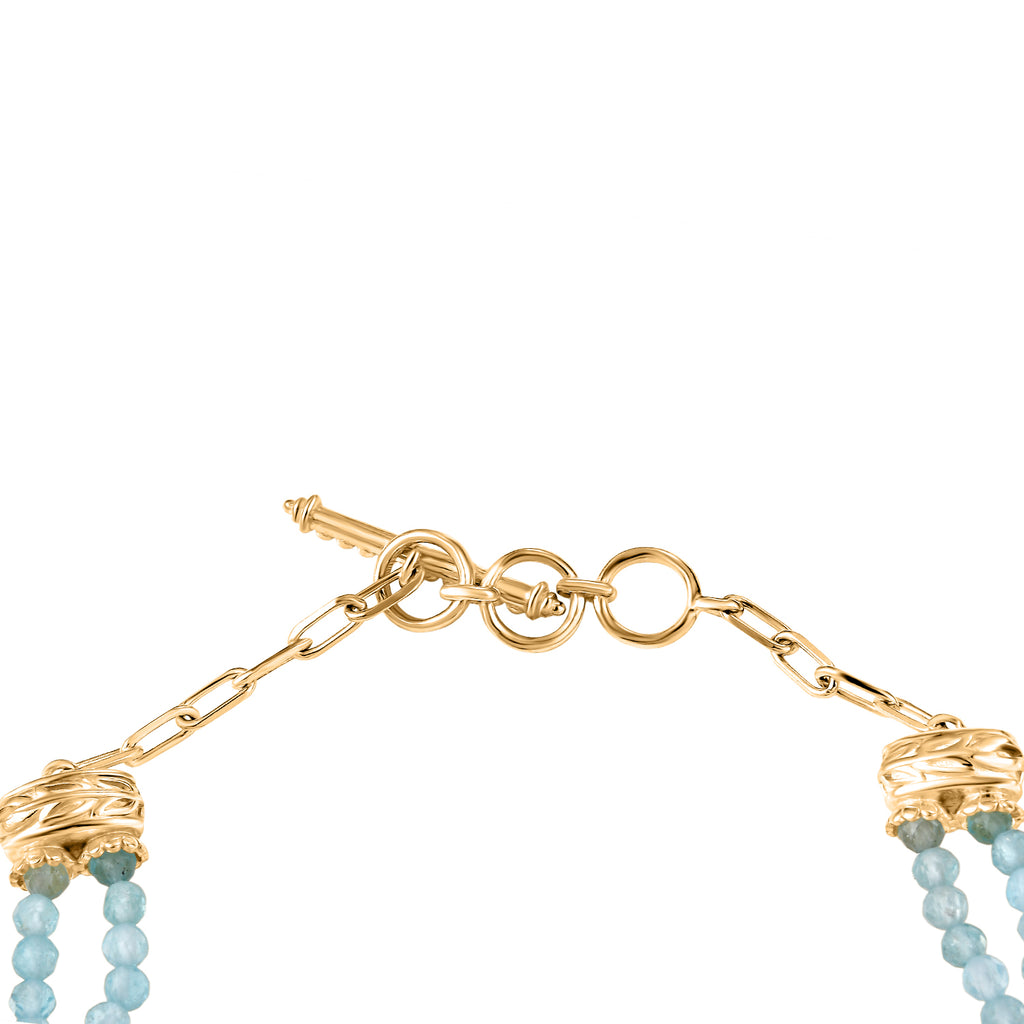 EVER TRUE AAA Labradorit, Apatit Armband ca. 19 cm Nickelfreies Messing ca. 22.64 ct