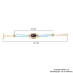 EVER TRUE AAA Labradorit, Apatit Armband ca. 19 cm Nickelfreies Messing ca. 22.64 ct
