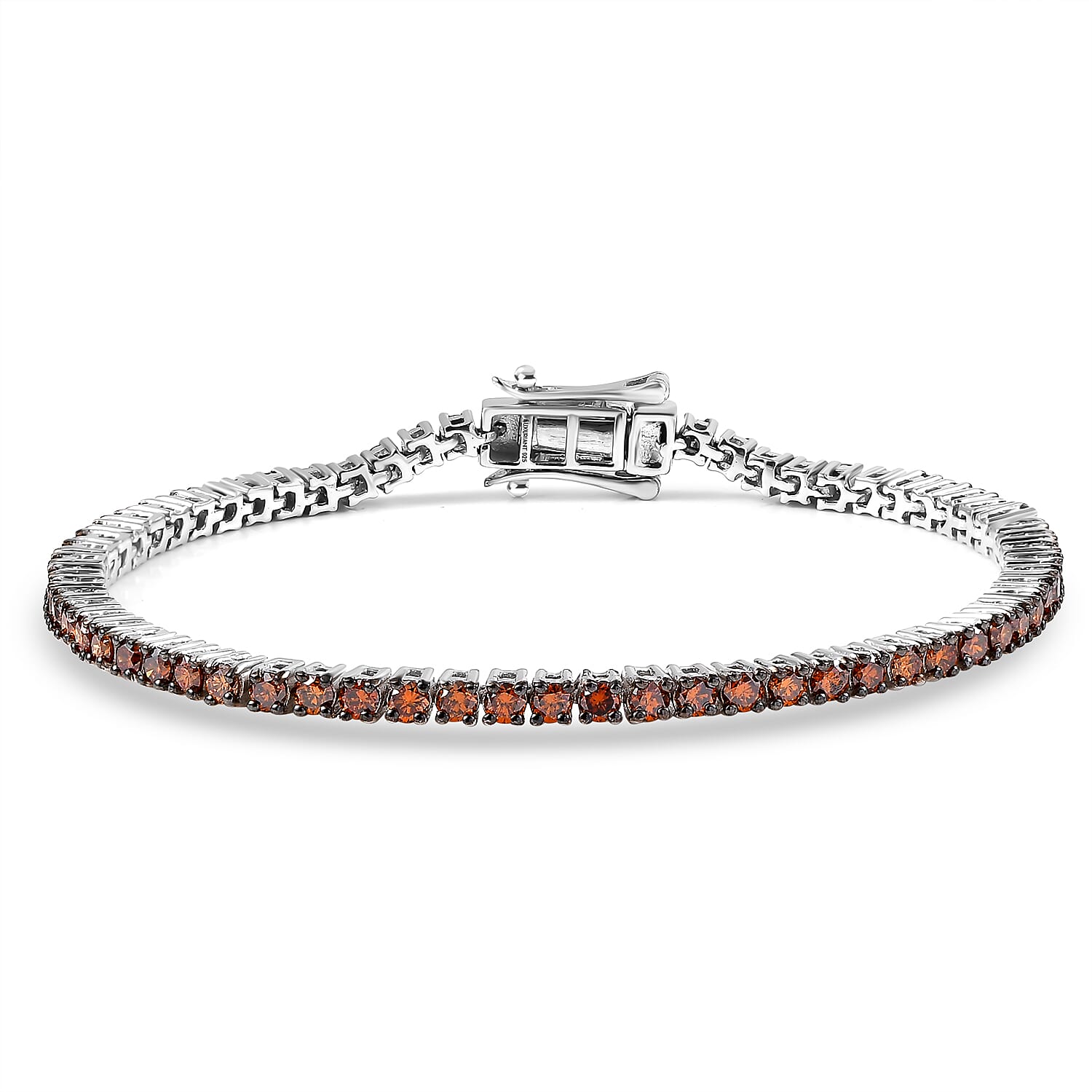LUXURIANT DIAMOND - Lab Grown Roter Diamant SI Armband ca. 16.5 cm 925 Silber Rhodiniert ca. 3.00 ct