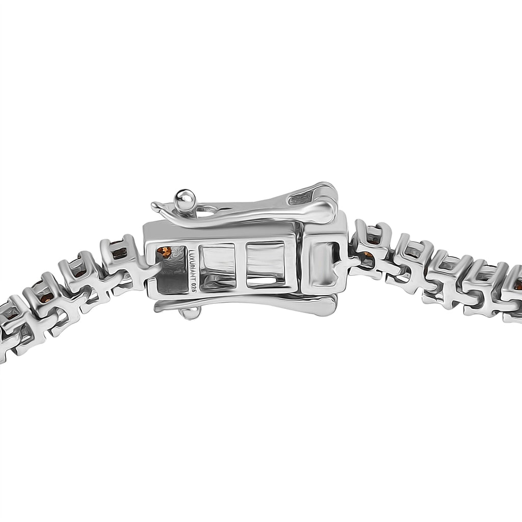 LUXURIANT DIAMOND - Lab Grown Roter Diamant SI Armband ca. 16.5 cm 925 Silber Rhodiniert (10-15 Werktage Lieferzeit) ca. 3.00 ct