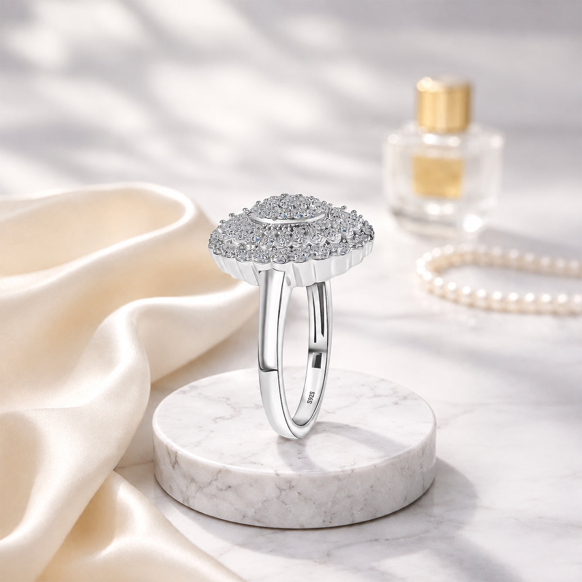 LUXURIANT DIAMOND - Lab Grown Diamant SI-GH Ring 925 Silber Rhodiniert (Größe 18.00) ca. 1.0 ct