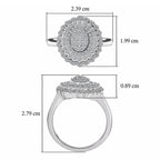 LUXURIANT DIAMOND - Lab Grown Diamant SI-GH Ring 925 Silber Rhodiniert (Größe 18.00) ca. 1.0 ct
