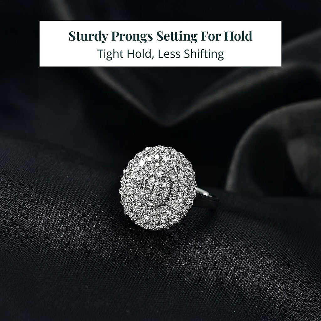 LUXURIANT DIAMOND - Lab Grown Diamant SI-GH Ring 925 Silber Rhodiniert (Größe 18.00) ca. 1.00 ct
