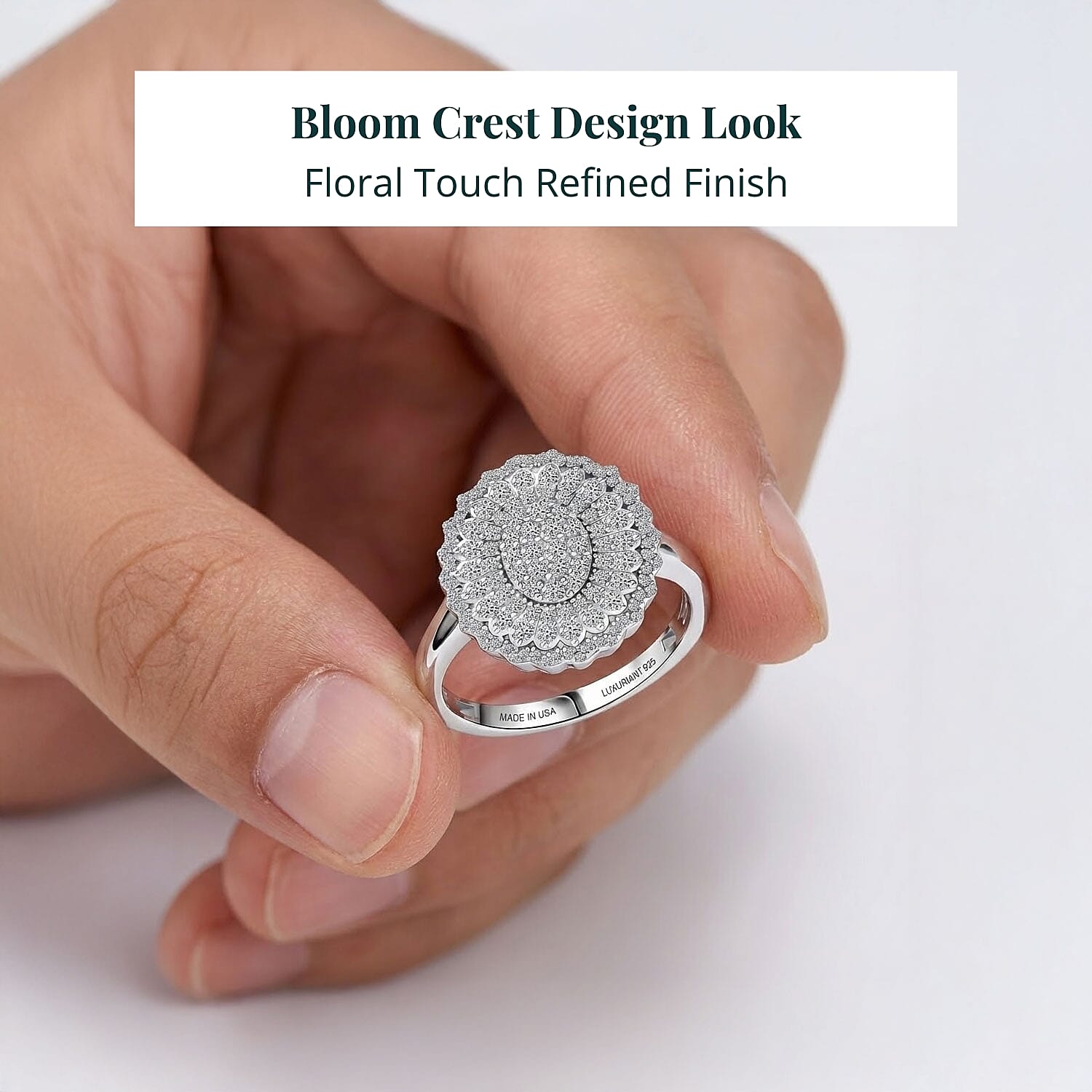 LUXURIANT DIAMOND - Lab Grown Diamant SI-GH Ring 925 Silber Rhodiniert (Größe 18.00) ca. 1.00 ct