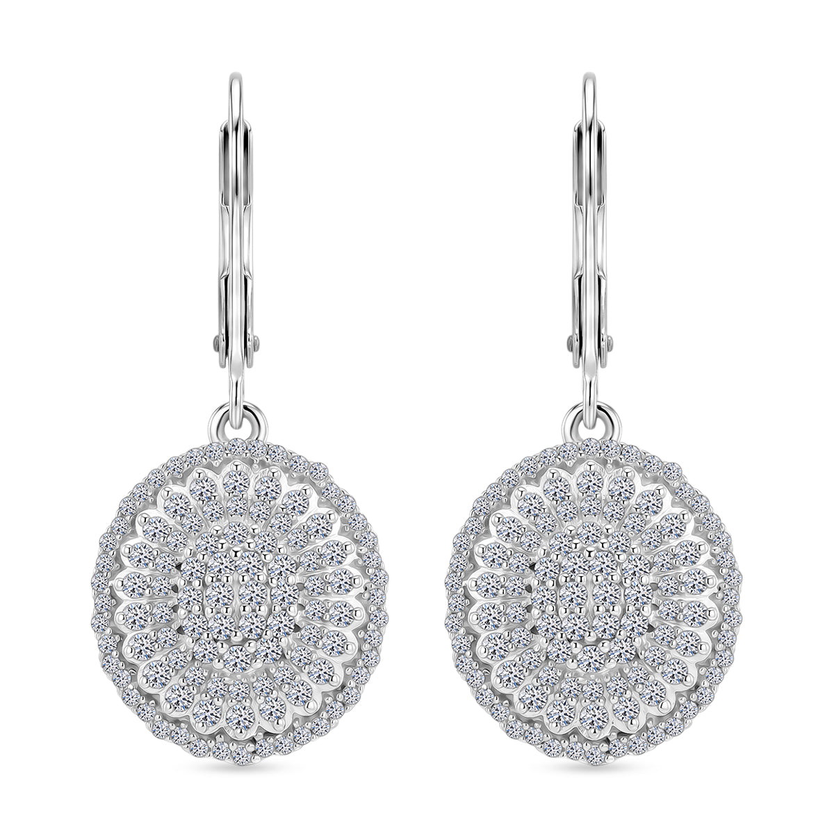 LUXURIANT DIAMOND - Lab Grown Diamant SI-GH Ohrringe 925 Silber Rhodiniert (10-15 Werktage Lieferzeit) ca. 1.00 ct