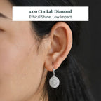 LUXURIANT DIAMOND - Lab Grown Diamant SI-GH Ohrringe 925 Silber Rhodiniert (10-15 Werktage Lieferzeit) ca. 1.00 ct