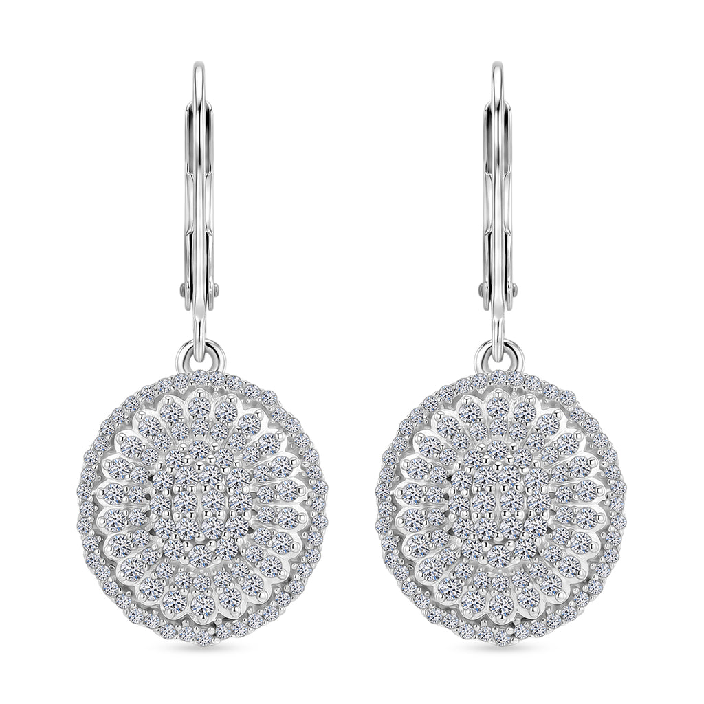 LUXURIANT DIAMOND - Lab Grown Diamant SI-GH Ohrringe 925 Silber Rhodiniert (10-15 Werktage Lieferzeit) ca. 1.00 ct