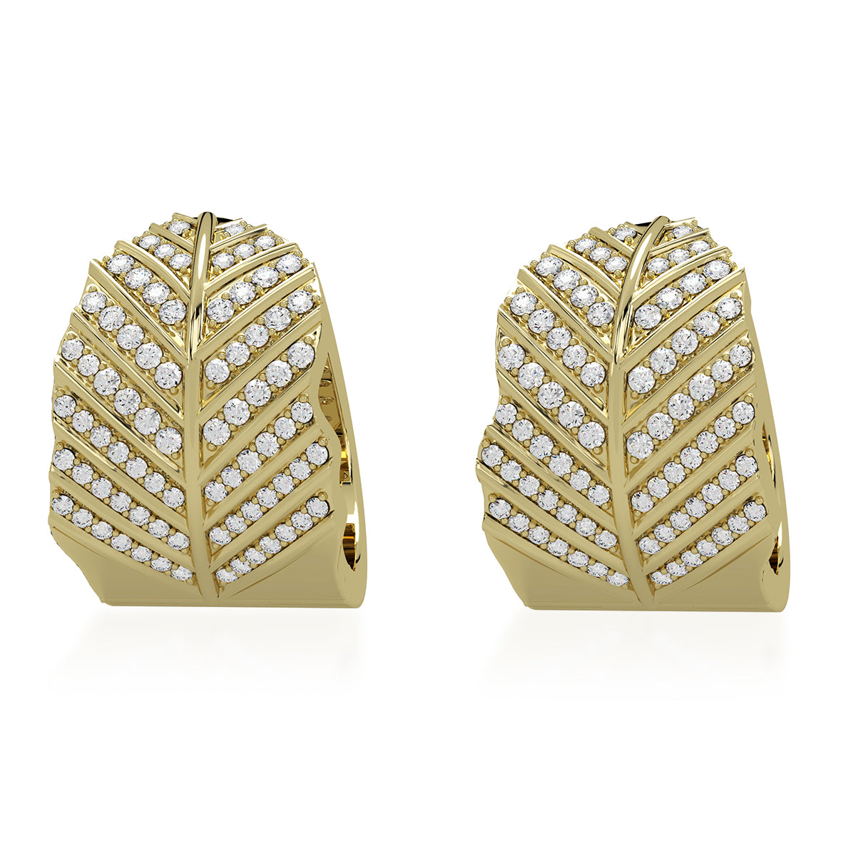 CLARTE Moissanit Ohrringe 925 Silber Gelbes Gold ca. 0.53 ct