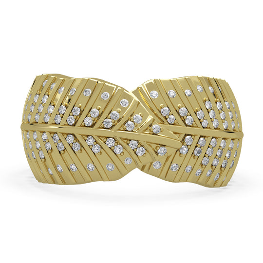 CLARTE Fylla, Moissanit Ring, 925 Silber Gelbgold, (Größe 19.00) ca. 0.65 ct