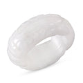 EXTREM SELTEN Weiße Jadeit Jade Ring (Größe 16.00) ca. 50.00 ct