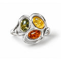 Natürlicher Baltischer Bernstein Ring 925 Silber (Größe 16.00)