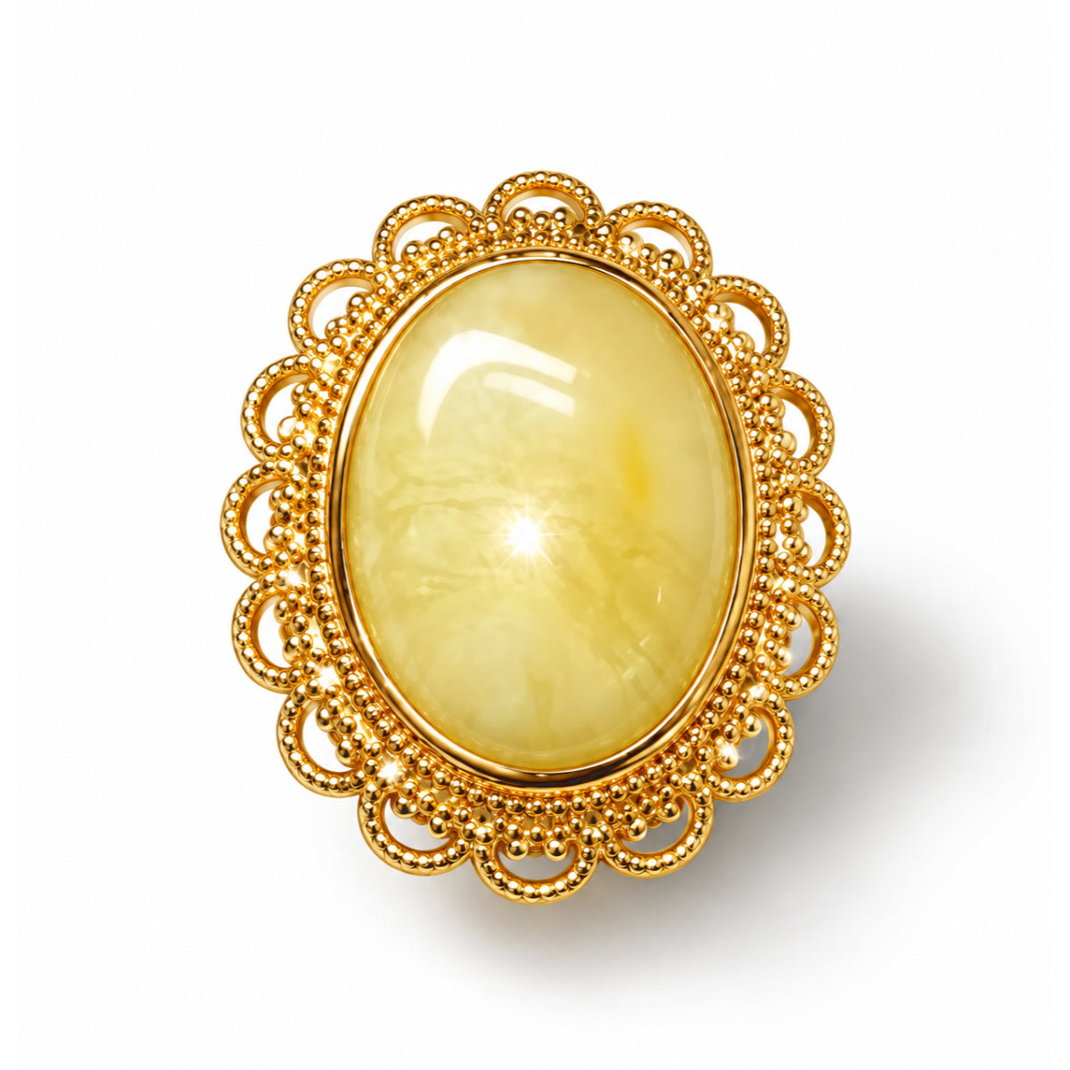Natürlicher Baltischer Butterscotch-Bernstein Ring, Flexibles (Größe 17.00-20.00) 925 Silber Gelbes Gold