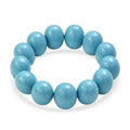Flexibles Sleeping Beauty türkisfarbenes Muschelkernperle Armband