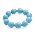 Flexibles Sleeping Beauty türkisfarbenes Tropfen Muschelkernperle Armband