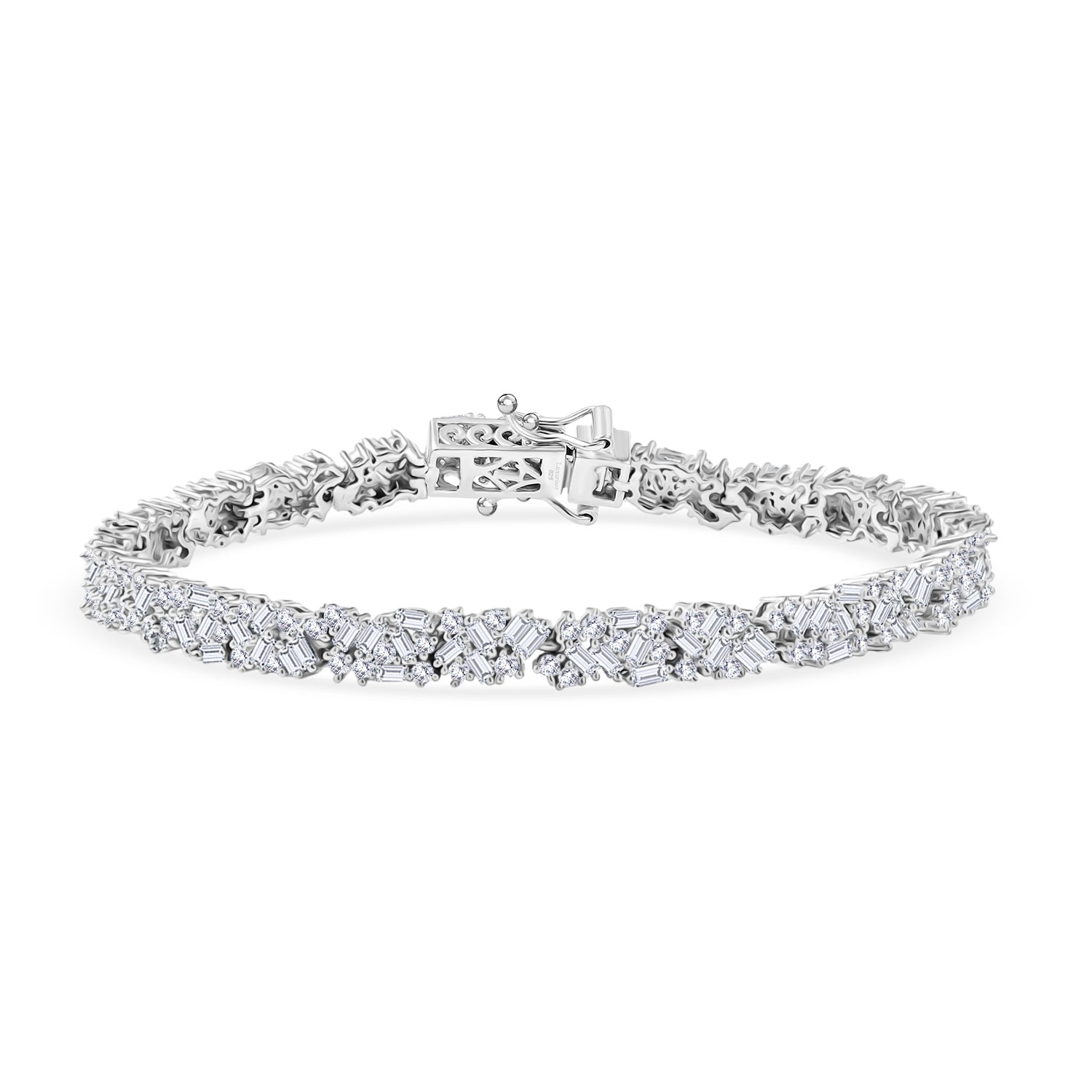 LUXURIANT DIAMOND - Lab Grown Diamant SI-GH Armband ca. 18.5 cm 925 Silber Rhodiniert (10-15 Werktage Lieferzeit) ca. 4.00 ct