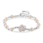 Weiße Süßwasser Perle (4-6 mm) Armband, ca. 16.5 cm + 3.5 cm Extender, Nickelfreies Messing