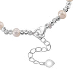 Weiße Süßwasser Perle (4-6 mm) Armband, ca. 16.5 cm + 3.5 cm Extender, Nickelfreies Messing