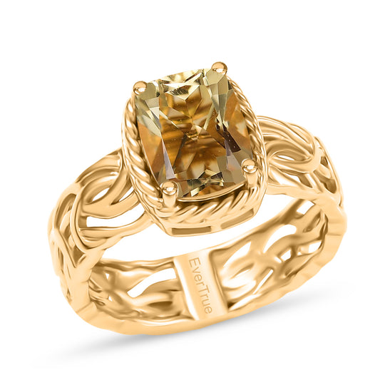 EVER TRUE AA Citrin Ring Nickelfreies Messing (Größe 19.00) ca. 2,18 ct