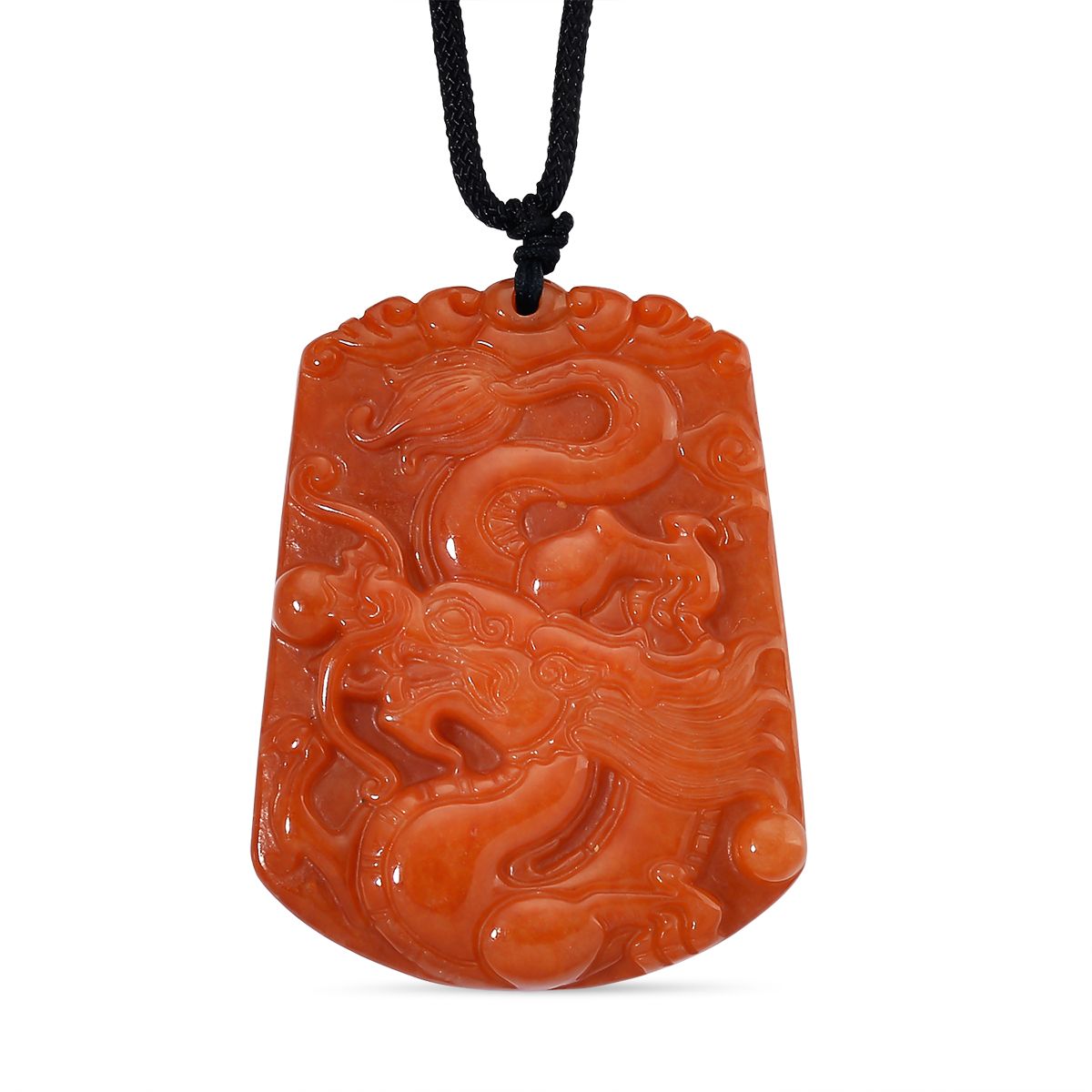 Rote Jade Halskette ca. 70 cm (verstellbar) ca. 200,00 ct.