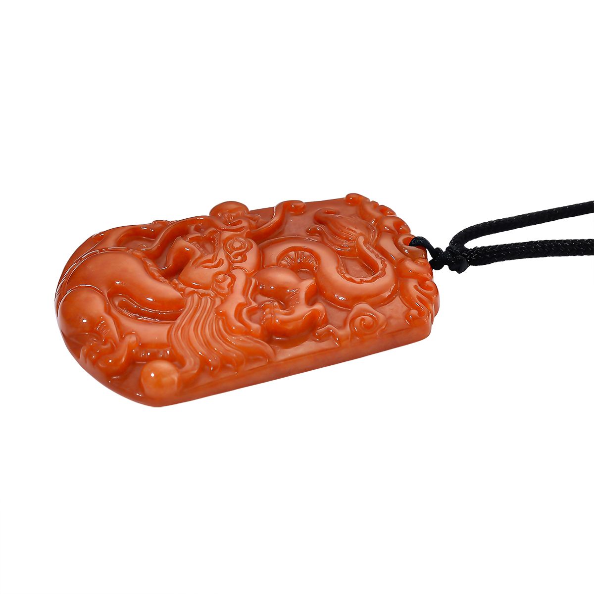 Rote Jade Halskette ca. 70 cm (verstellbar) ca. 200,00 ct.