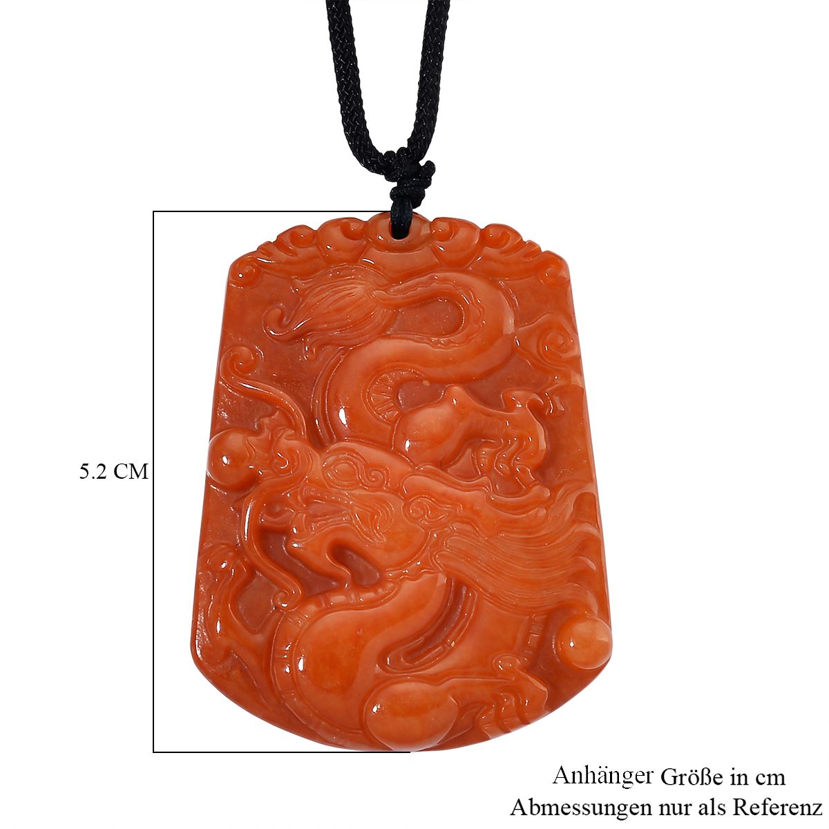 Rote Jade Halskette ca. 70 cm (verstellbar) ca. 200,00 ct.