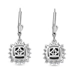 D'Joy AA Diffundierter blauer Saphir, Moissanit Ohrringe 925 Silber rhodiniert ca. 4.31 ct