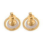 Süßwasser Perle (11 mm), Weißer Zirkonia Ohrringe 925 Silber vergoldet