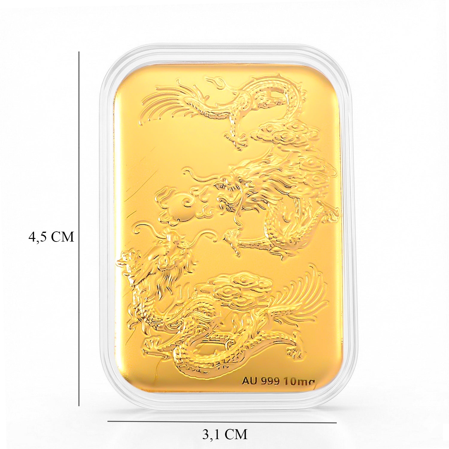 EXKLUSIVES GESCHENK - 999er Goldfolie mit Drachen-Motiv 10mg