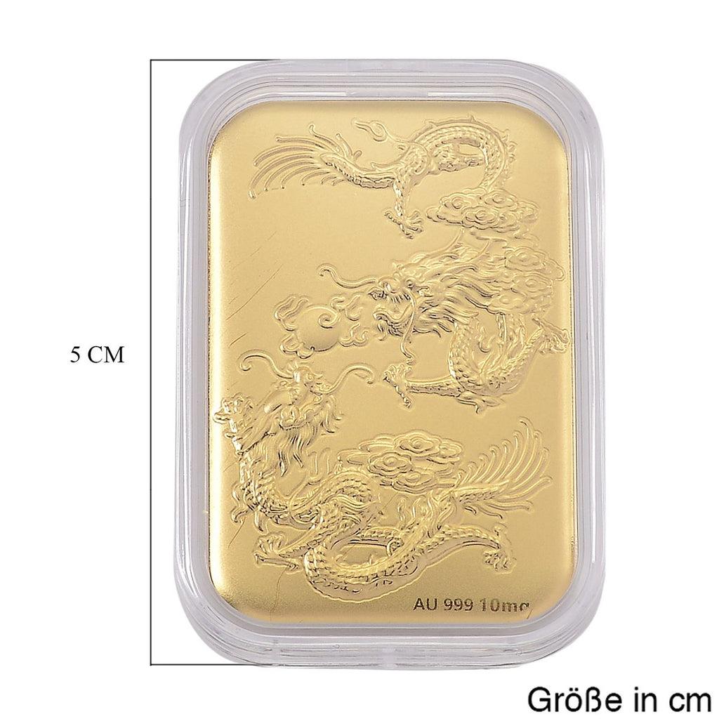 EXKLUSIVES GESCHENK - 999er Goldfolie mit Drachen-Motiv 10mg