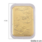 EXKLUSIVES GESCHENK - 999er Goldfolie mit Drachen-Motiv 10mg