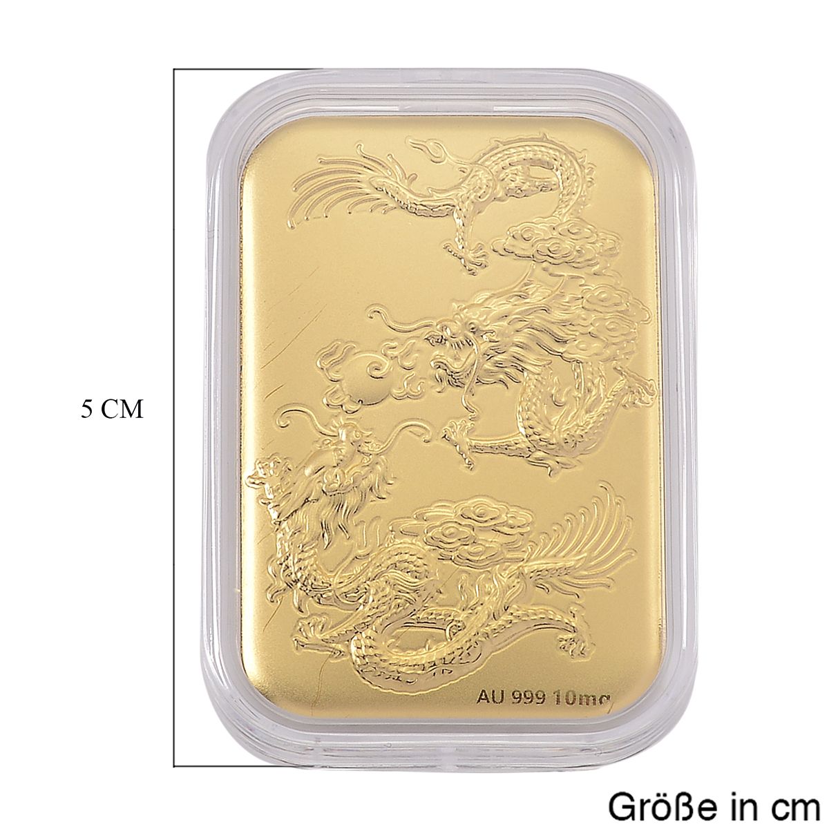 EXKLUSIVES GESCHENK - 999er Goldfolie mit Drachen-Motiv 10mg