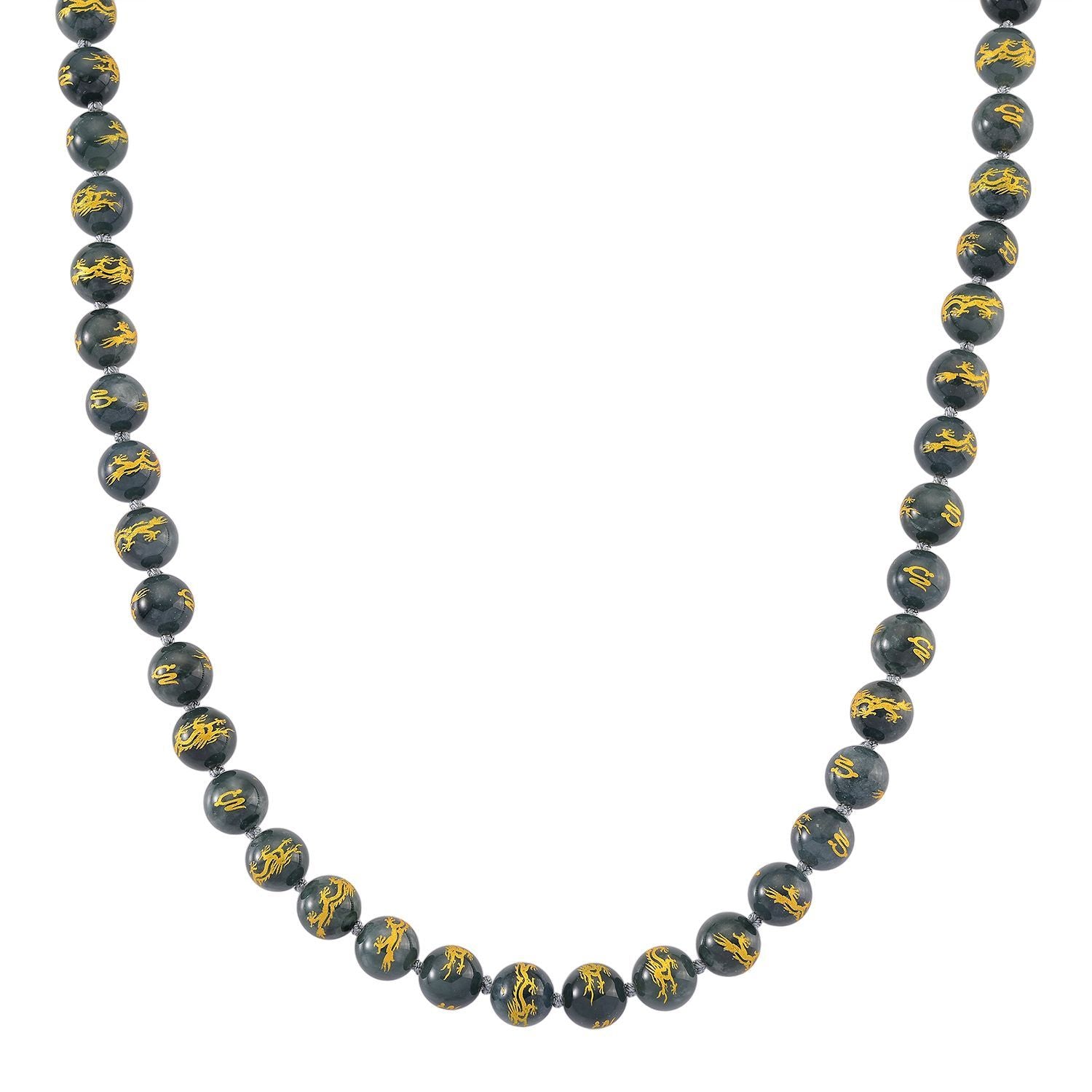 Natürlicher Olmek Jadeit Halskette ca. 50 cm 925 Silber vergoldet ca. 500.00 ct