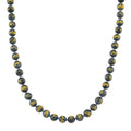 Natürlicher Olmek Jadeit Halskette ca. 50 cm 925 Silber vergoldet ca. 500.00 ct
