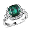 Rhapsody AAAA Santa Rosa Turmalin, Weißer Diamant Ring 950 Platin (Größe 16.50) ca. 3,85 ct
