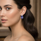 LUXORO AAAA Tansanit, Weißer Diamant AGI zertifiziert und geprüft Ohrringe 585 Weiß Gold ca. 3,50 ct.