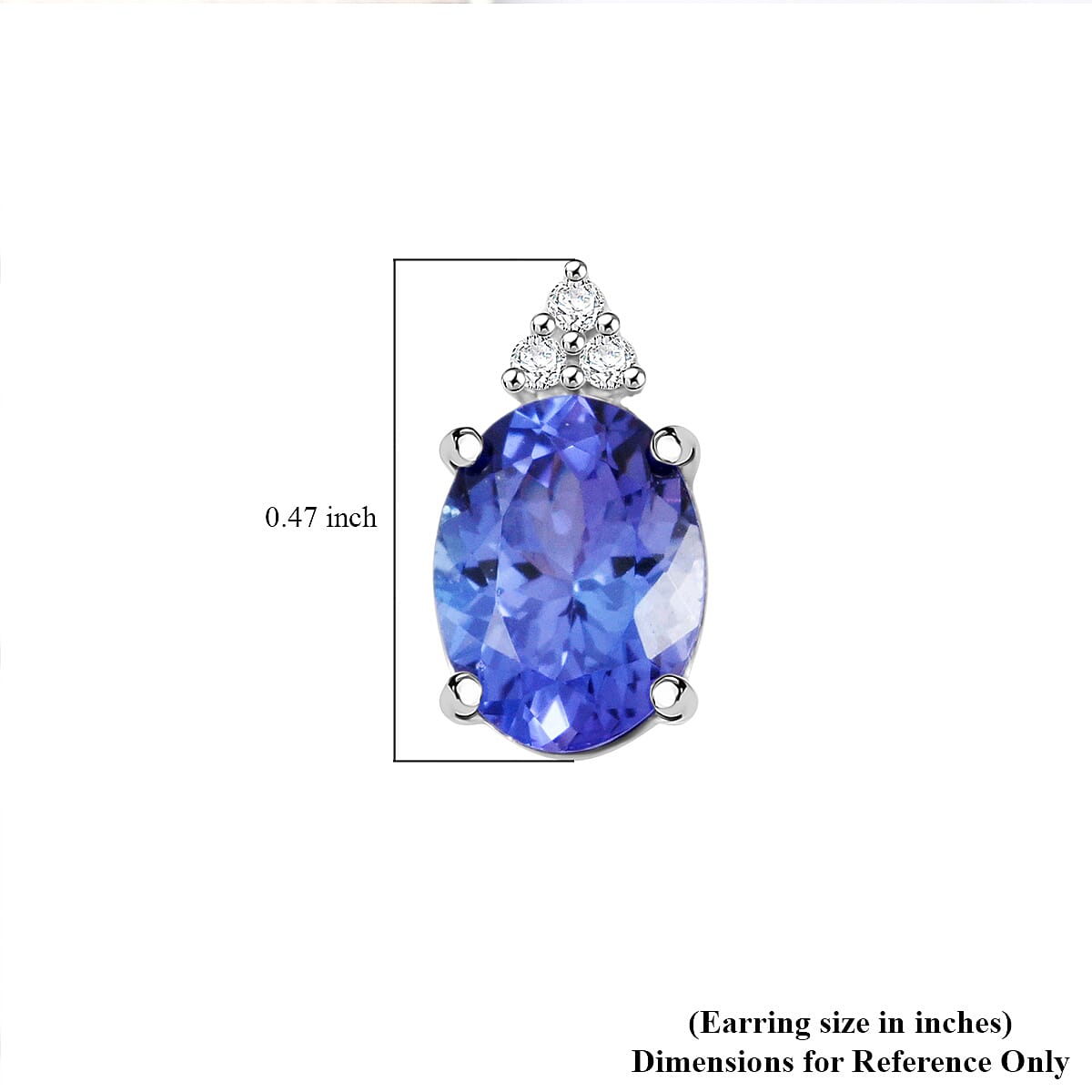 LUXORO AAAA Tansanit, Weißer Diamant AGI zertifiziert und geprüft Ohrringe 585 Weiß Gold ca. 3,50 ct.