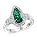 Rhapsody AAAA Pirineu Lagoon Tourmaline, Weißer Diamant Ring 950 Platin (Größe 20.00) ca. 1,44 ct