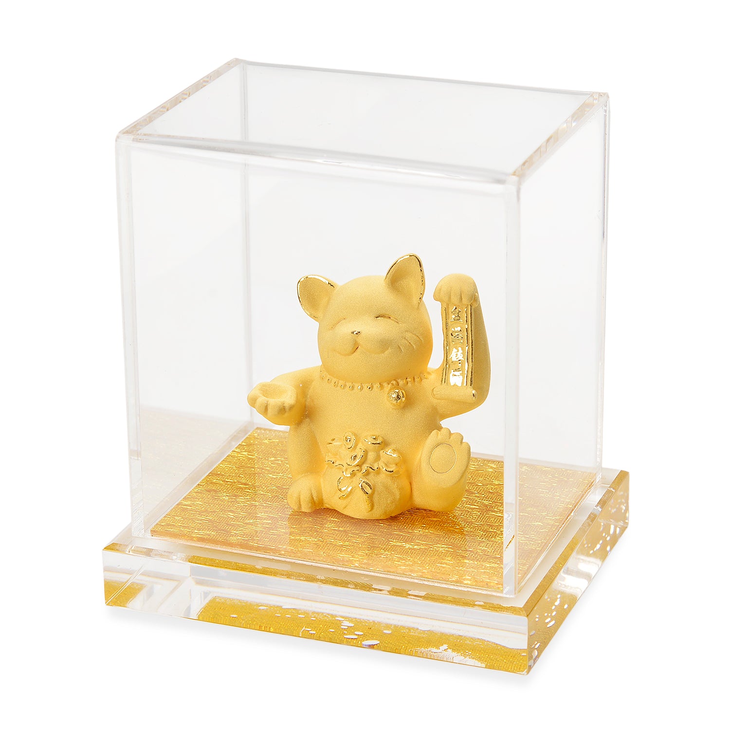 Feng-Shui-Maneki-Neko Glückskatze aus 999er Feingold, 10mg