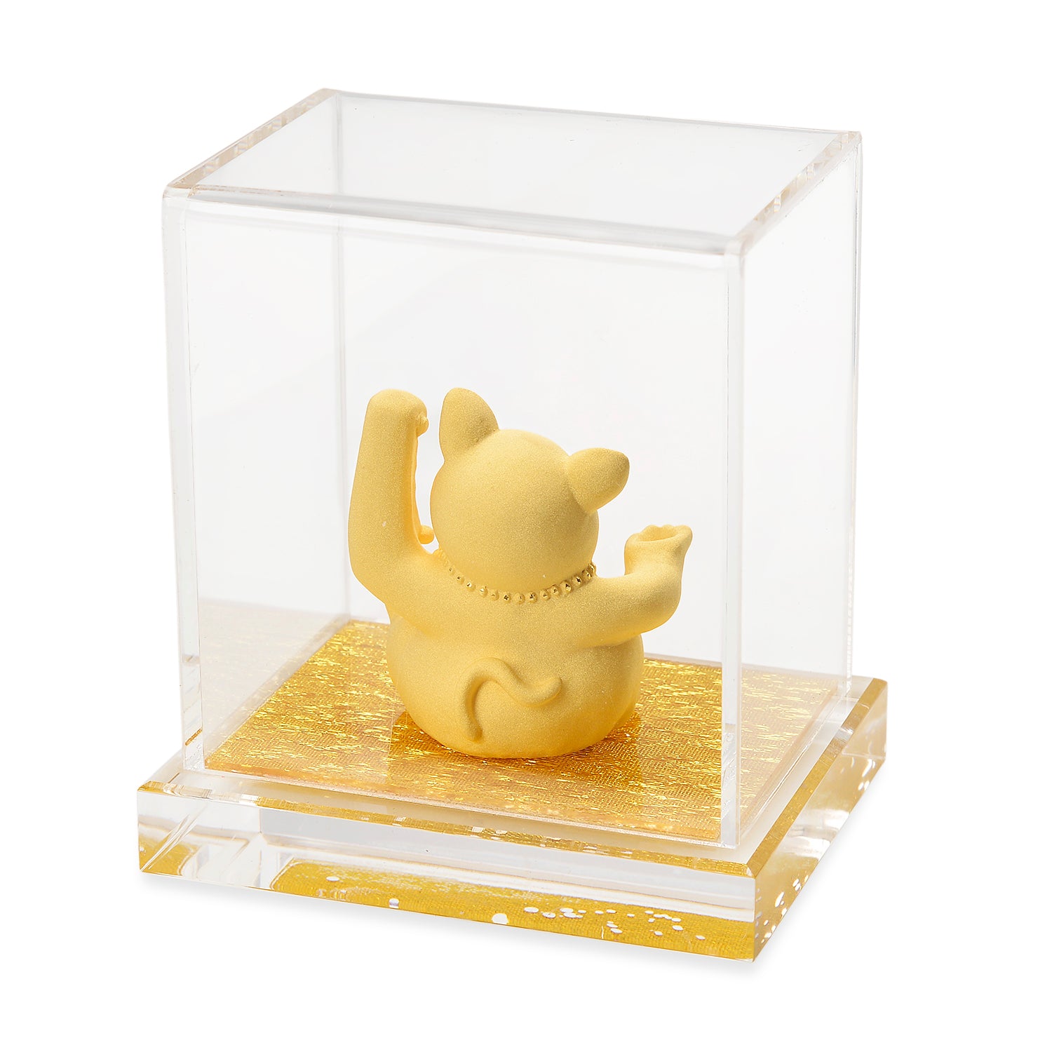 Feng-Shui-Maneki-Neko Glückskatze aus 999er Feingold, 10mg