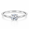 LUXURIANT VS-EF Labor Diamant Solitär Ring, 925 Silber rhodiniert - 0,50 ct.