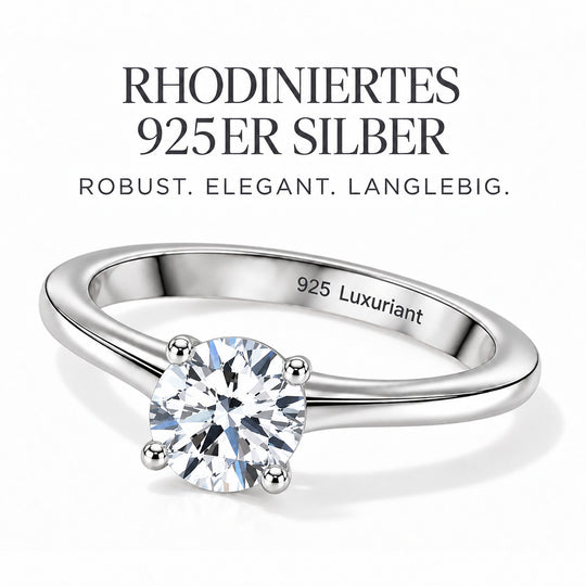 LUXURIANT DIAMOND - Lab Grown Diamant VS-EF Ring 925 Silber rhodiniert (Größe 20.00) ca. 0,50 ct