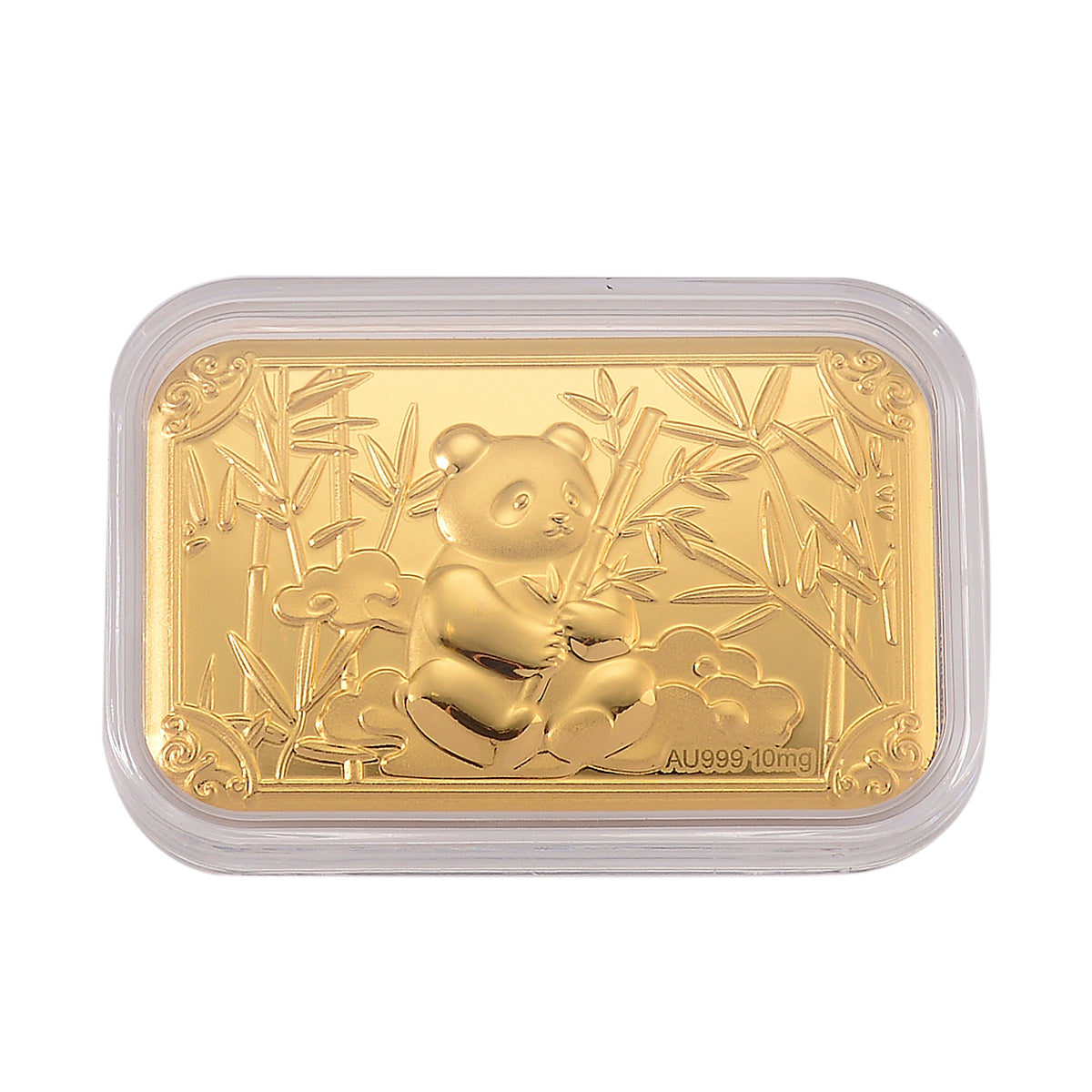EXKLUSIVES GESCHENK - 999er Feingoldplatte mit Teddybär Motiv, 10mg 999 Gold