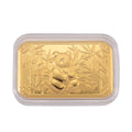 EXKLUSIVES GESCHENK - 999er Feingoldplatte mit Teddybär Motiv, 10mg 999 Gold