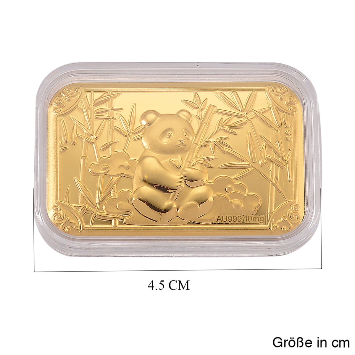 EXKLUSIVES GESCHENK - 999er Feingoldplatte mit Teddybär Motiv, 10mg 999 Gold