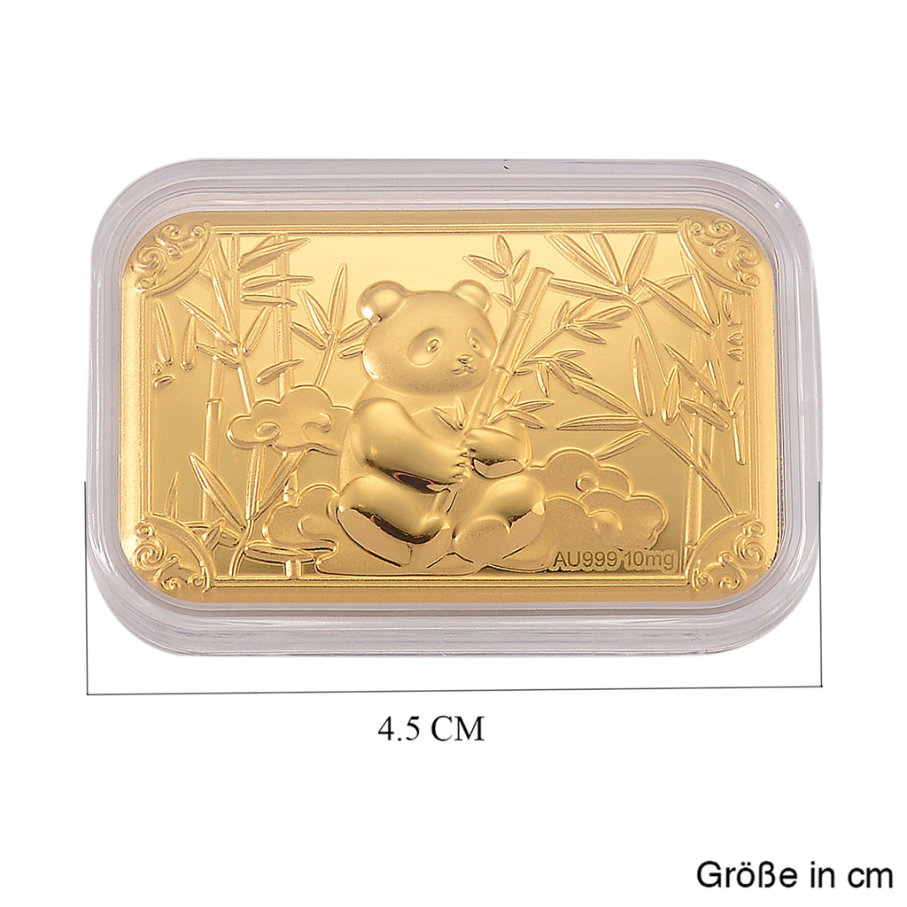 EXKLUSIVES GESCHENK - 999er Feingoldplatte mit Teddybär Motiv, 10mg 999 Gold