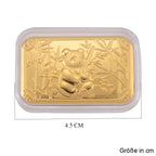EXKLUSIVES GESCHENK - 999er Feingoldplatte mit Teddybär Motiv, 10mg 999 Gold