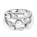 EVER TRUE Süßwasser Perle (5-5.5 mm) Ring Nickelfreies Messing (Größe 20.00), Silberfarben