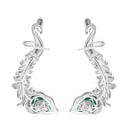 EVER TRUE Pfau Quarz Triplette Ohrringe Nickelfreies Messing, Emailliert, ca. 10,57 ct.