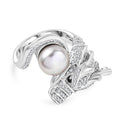 EVER TRUE Süßwasser Perle (9-9.5 mm), Schwarzer Spinell Ring Nickelfreies Messing (Größe 18.00)