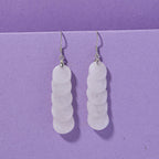 EXTREM SELTEN Weiße Jade Ohrringe 925 Silber rhodiniert ca. 55.00 ct